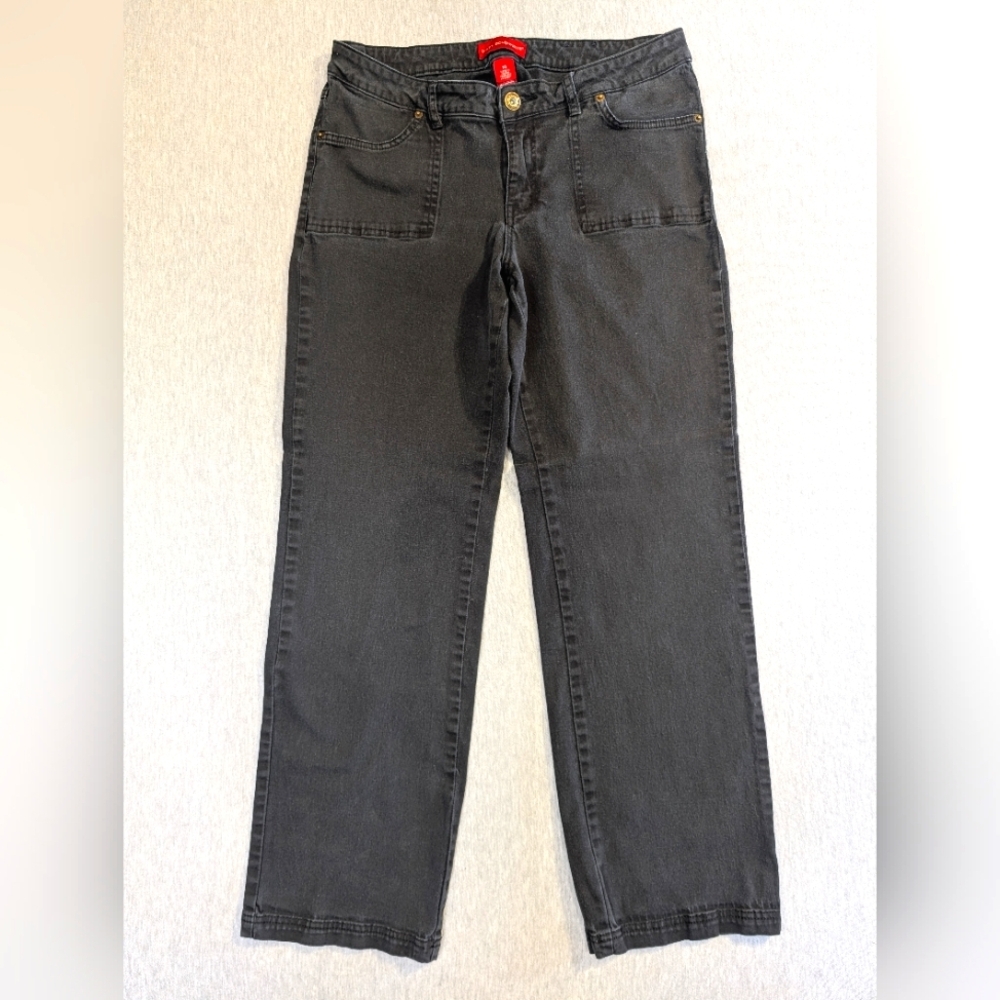 B.U.M. Equipment Wide Leg Pants Jeans Women's 14 Black